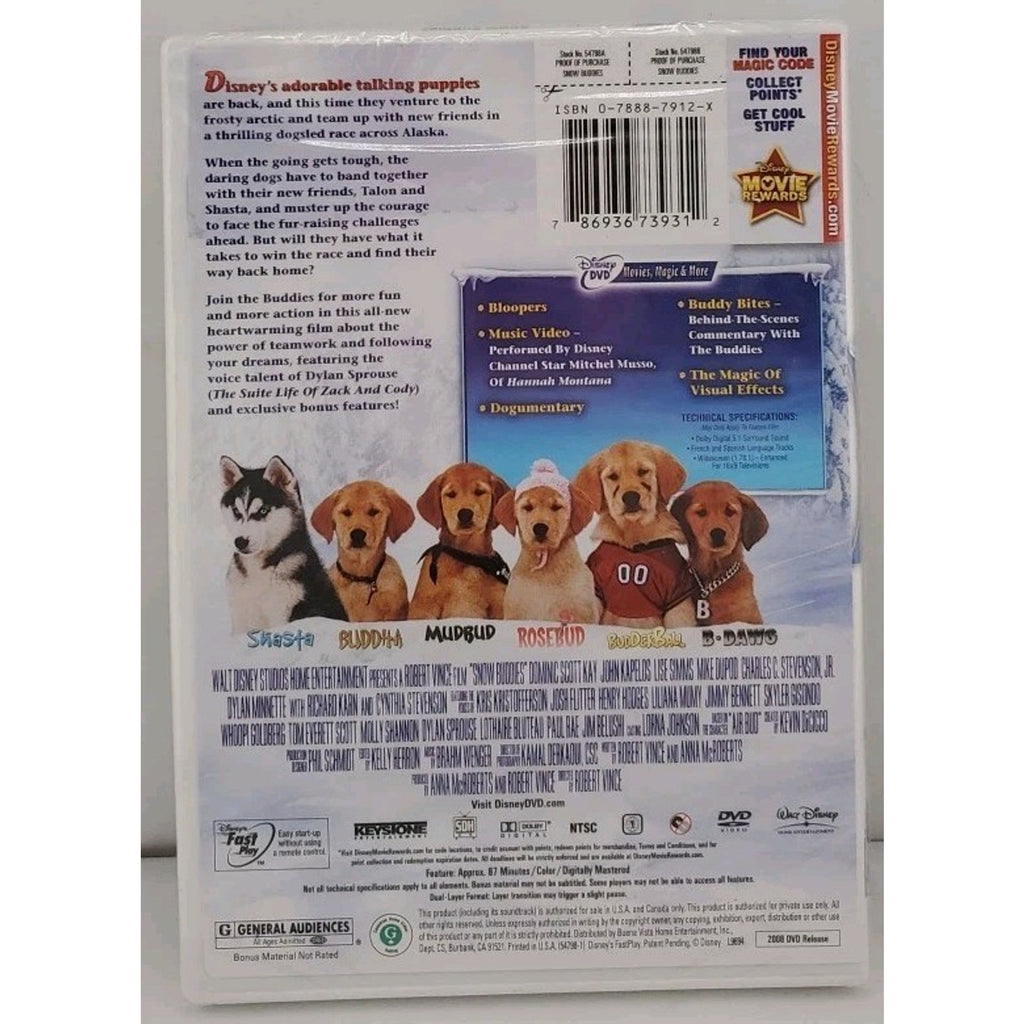 Snow Buddies (DVD, 2008) *Brand New*
