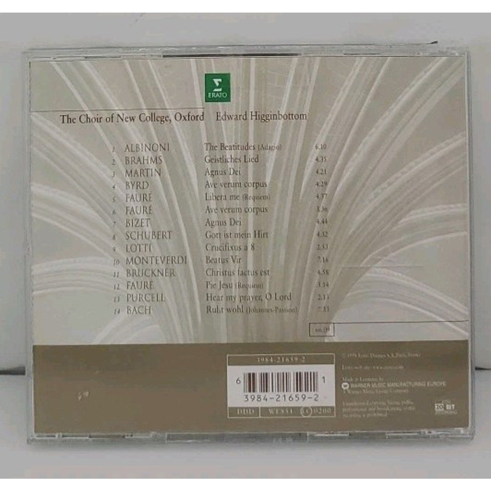 Vol. 2 Agnus Dei by Choir of New College / Higginbottom (CD, 1998)