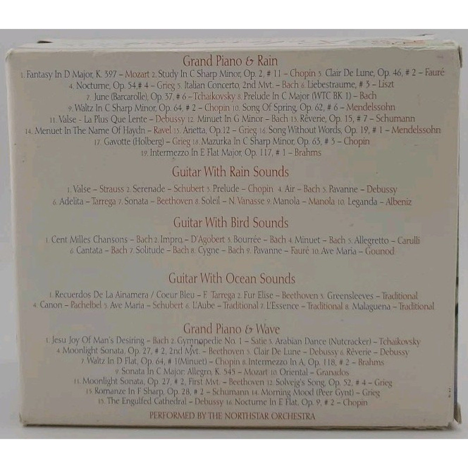 Relaxation Music Box - Classical Music Mixed Sounds of Nature 5x CD
