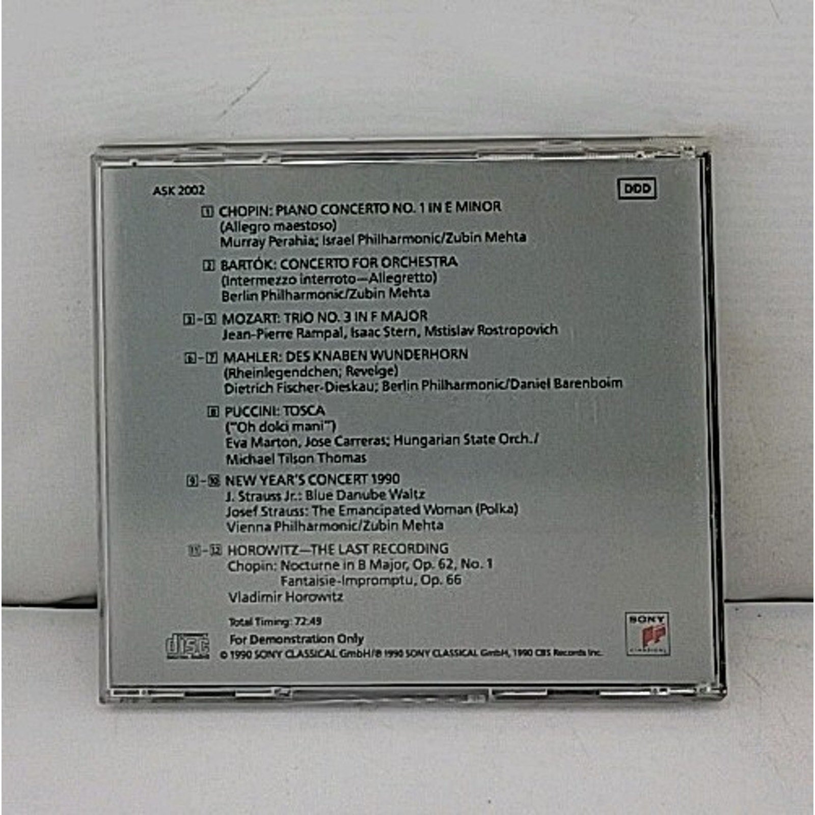 Sony Classical: Highlights From The Debut Release (CD 1990)
