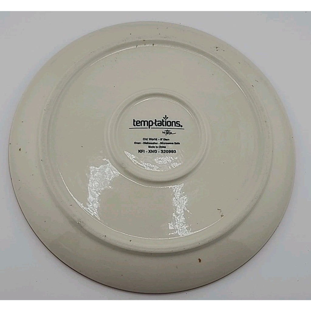 Temptations By Tara Old World Red Cranberry 8" Salad Plates Set of 4