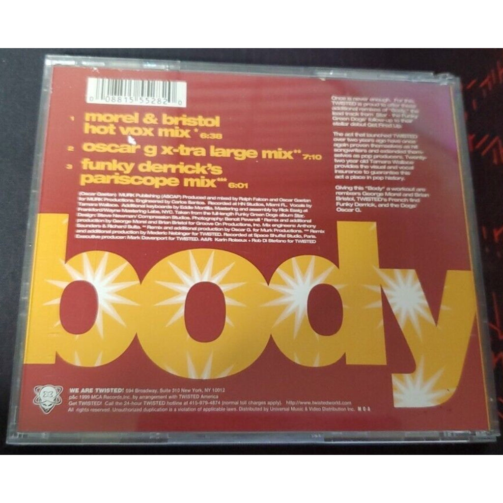 Body [Single] by Funky Green Dogs (CD, Feb-1999, MCA)