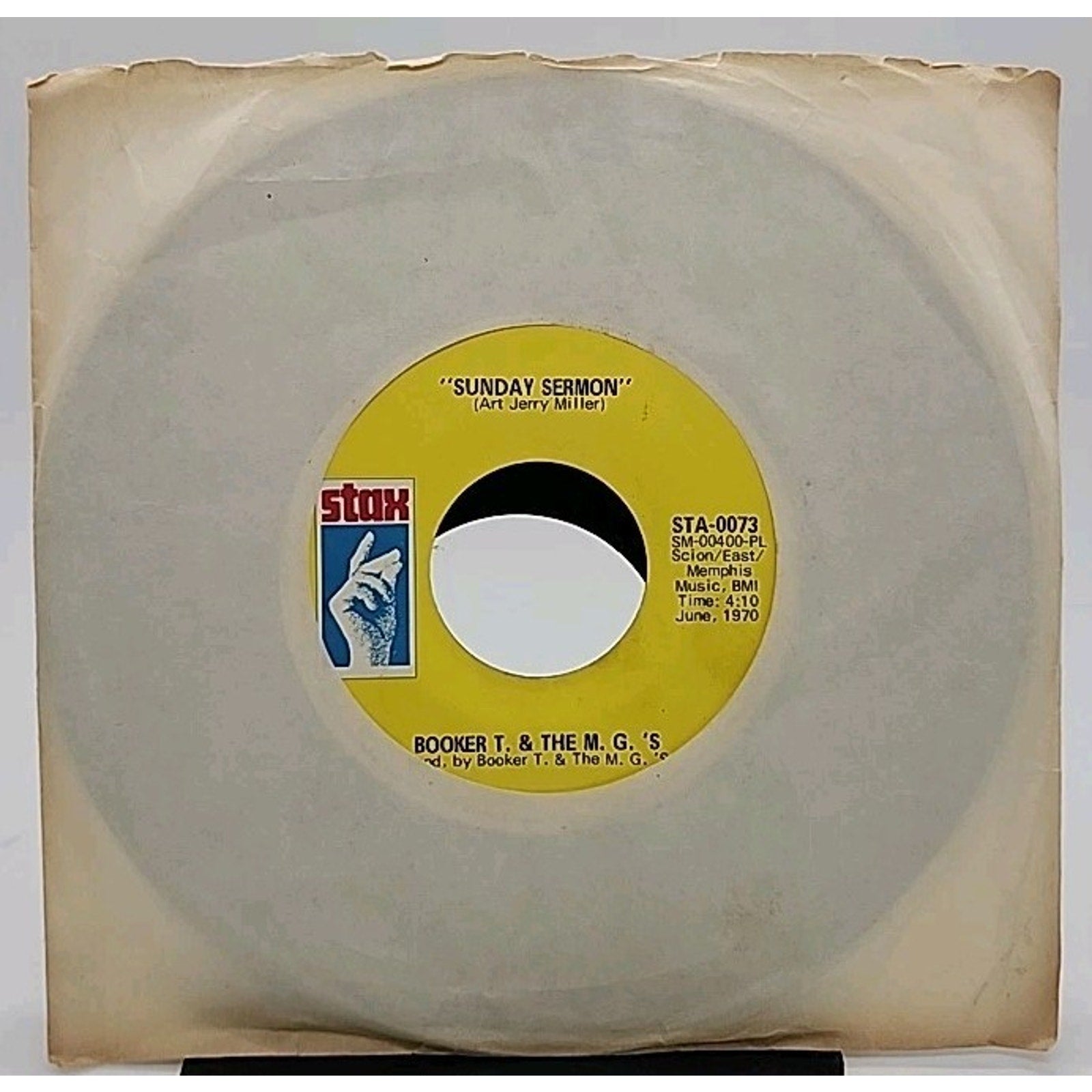 Booker T. & The M.g.'s - Sunday Sermon/ Something 7" Record 45RPM Single