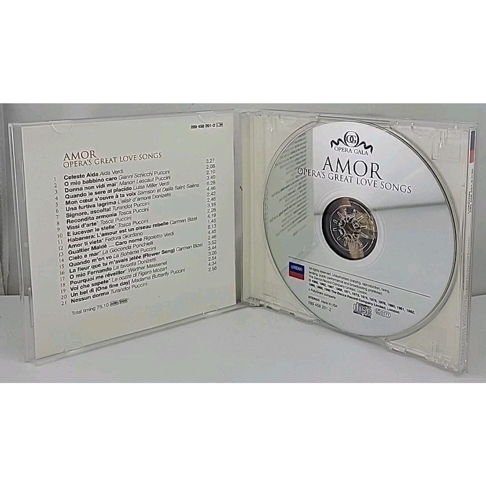 Amor: Opera's Greatest Love Songs by Various (CD, 1998)