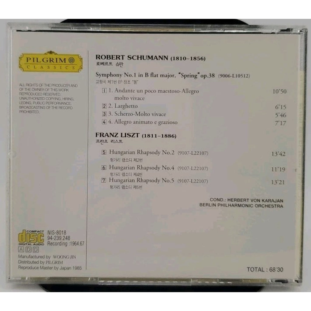 Symphony No. 1 Spring Hungarian Rhapsody No. 2 No.4 No.5 CD