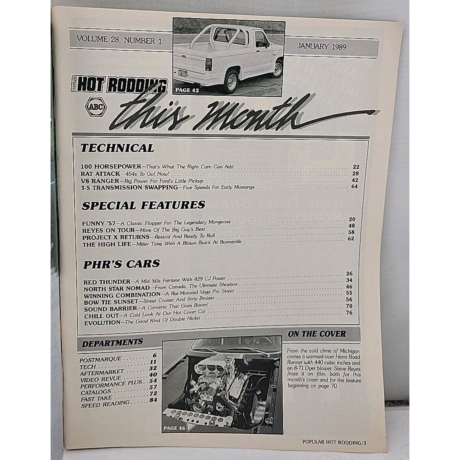Popular Hot Rodding Magazine - January 1989 - Volume 28 Number 1