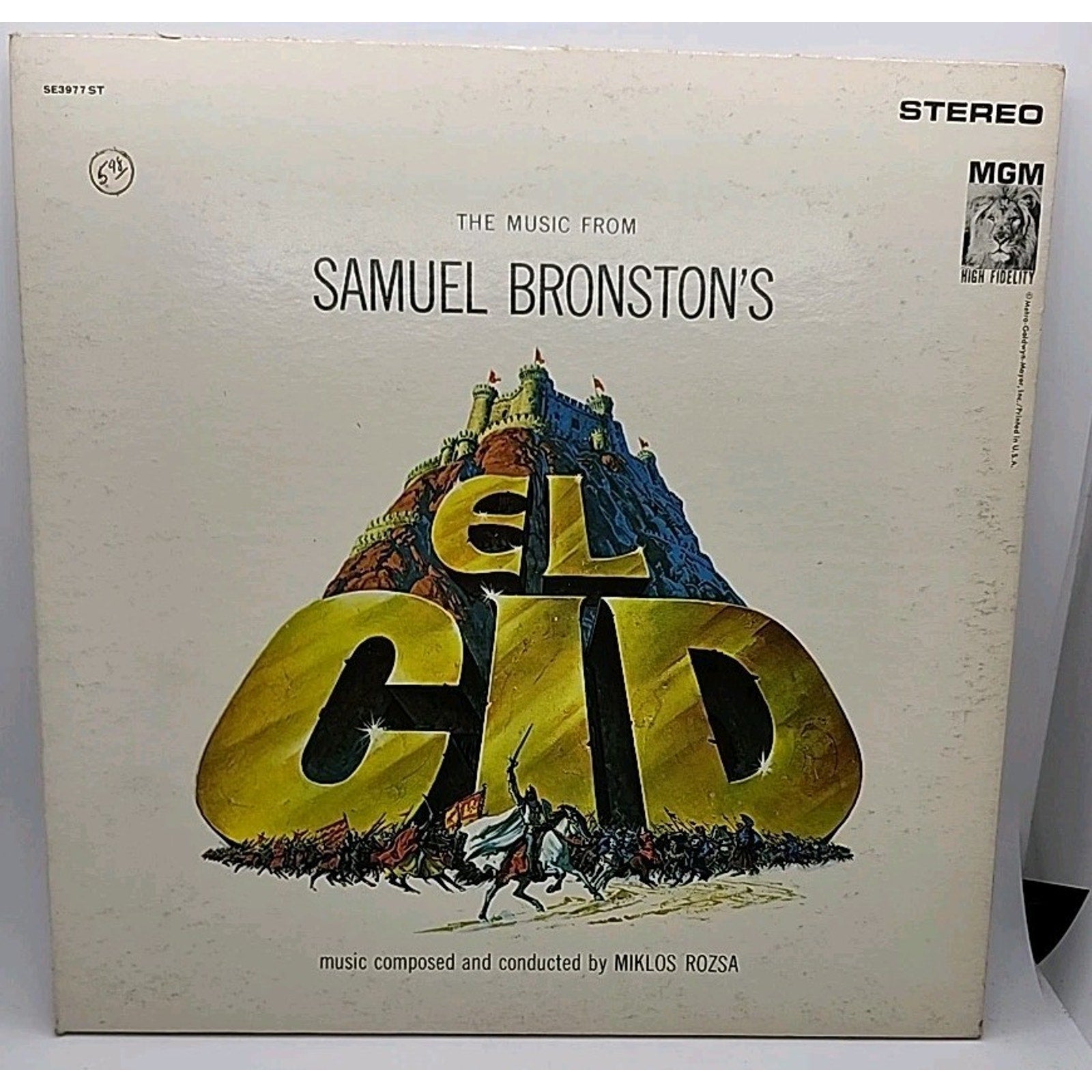 Music from Samuel Bronston's EL CID by Charlton Heston & Sophia Loren SE3977 ST