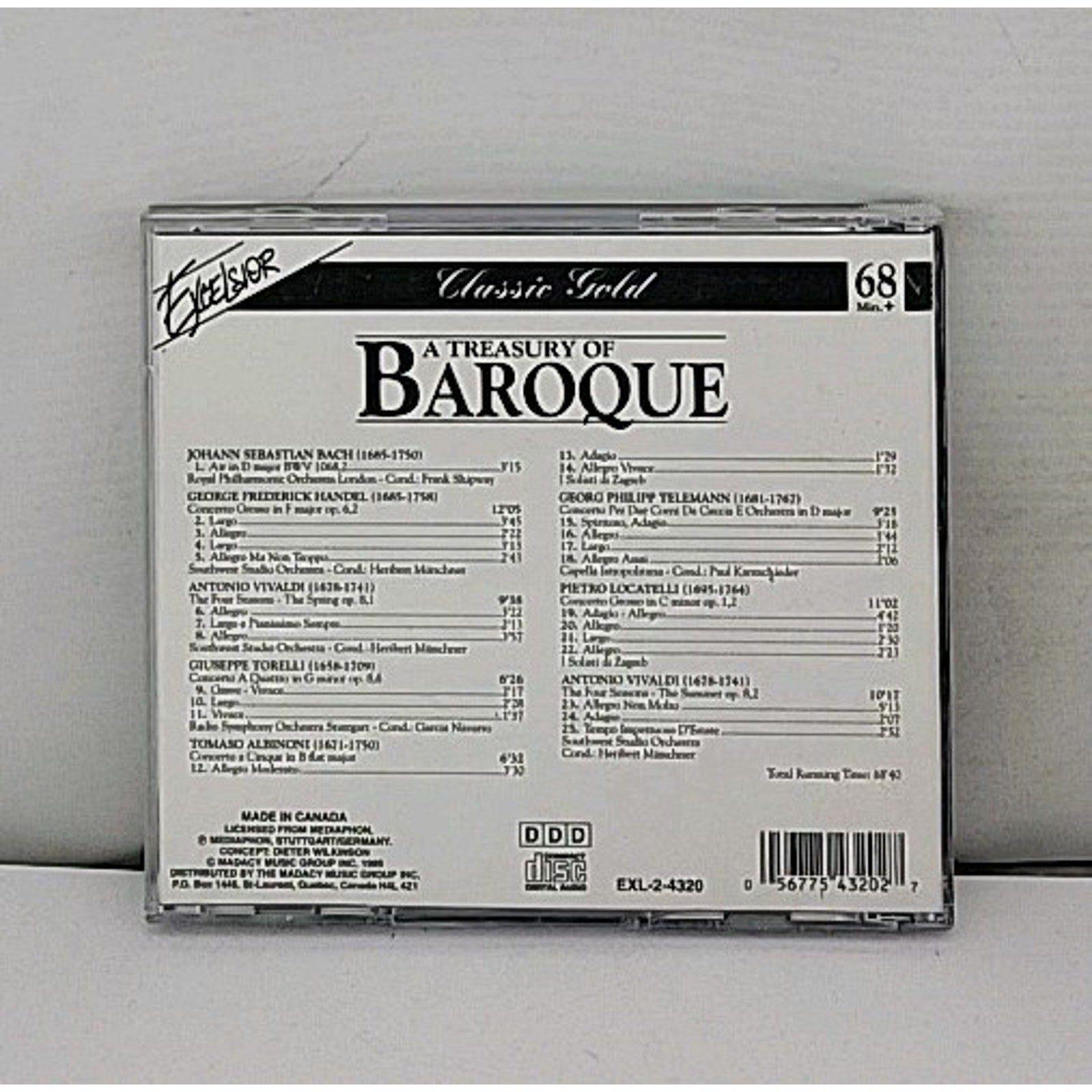 A Treasury of Baroque - Audio CD By Johann Sebastian Bach