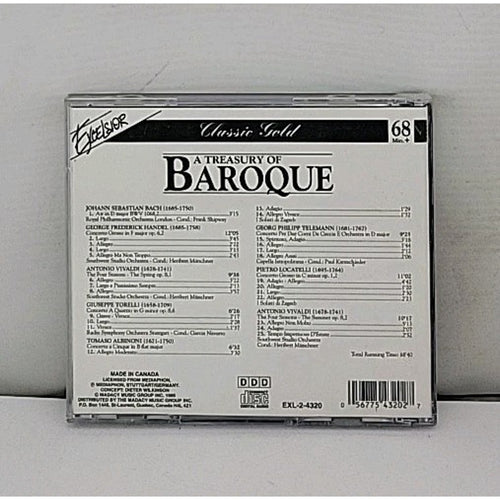 A Treasury of Baroque - Audio CD By Johann Sebastian Bach