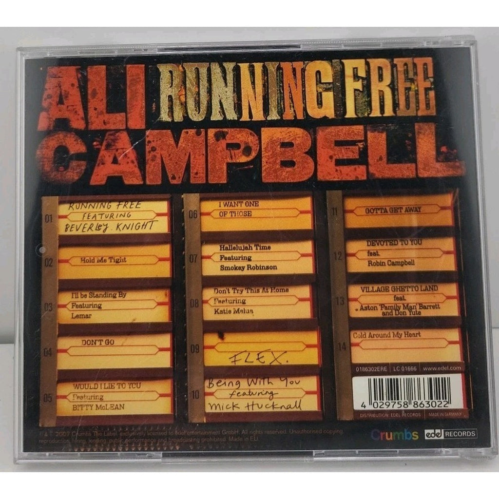 Running Free by Ali Campbell (CD, 2009)