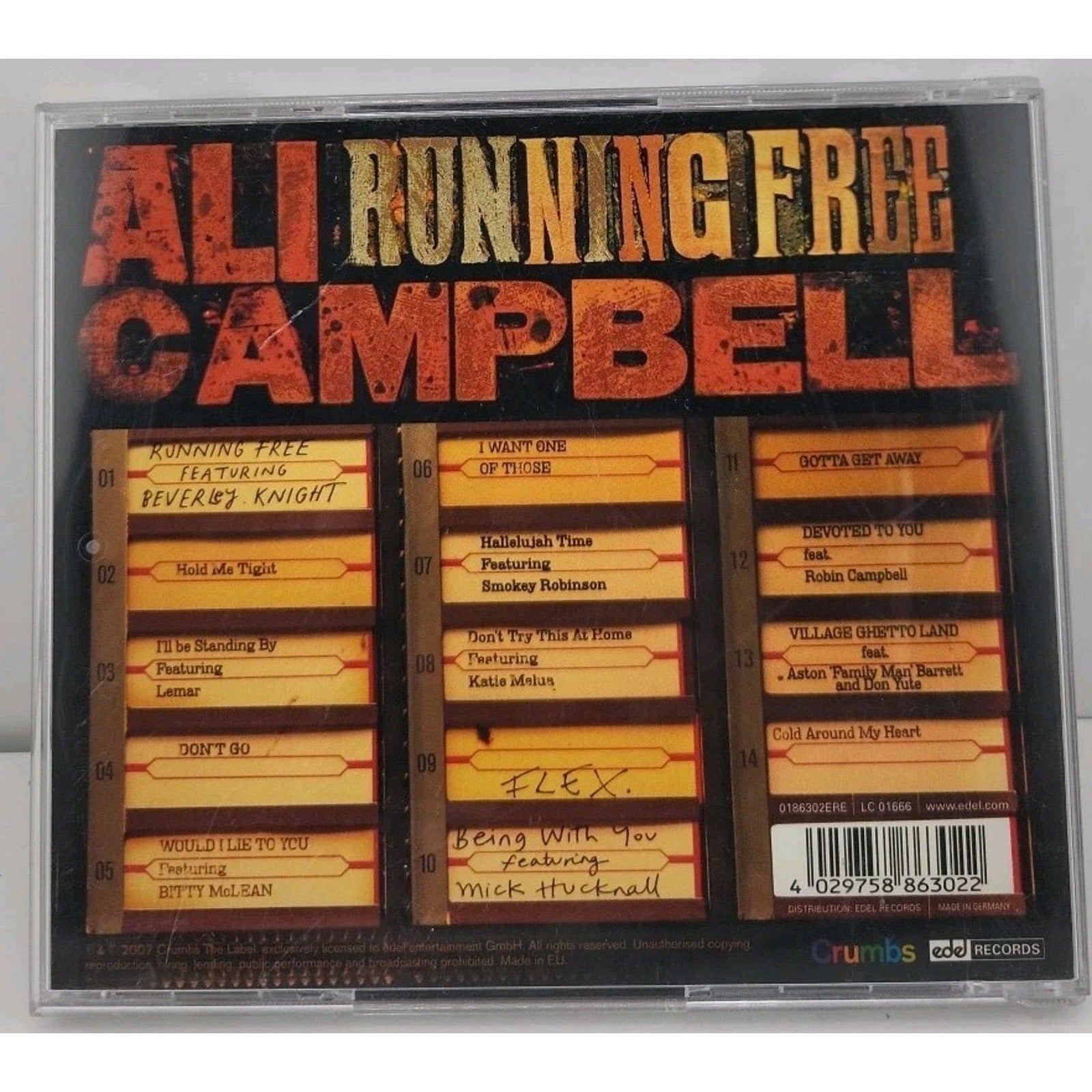 Running Free by Ali Campbell (CD, 2009)