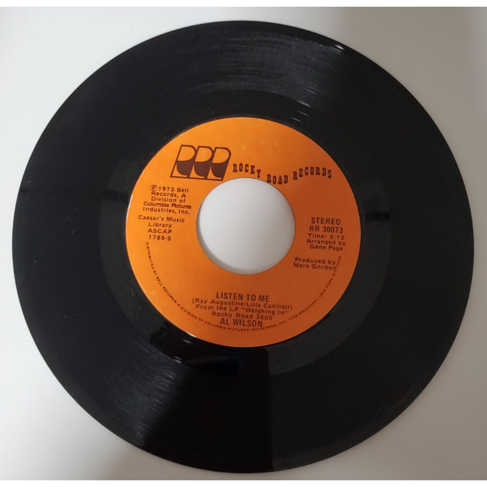 Al Wilson - Listen To Me - 45RPM Record - Singles