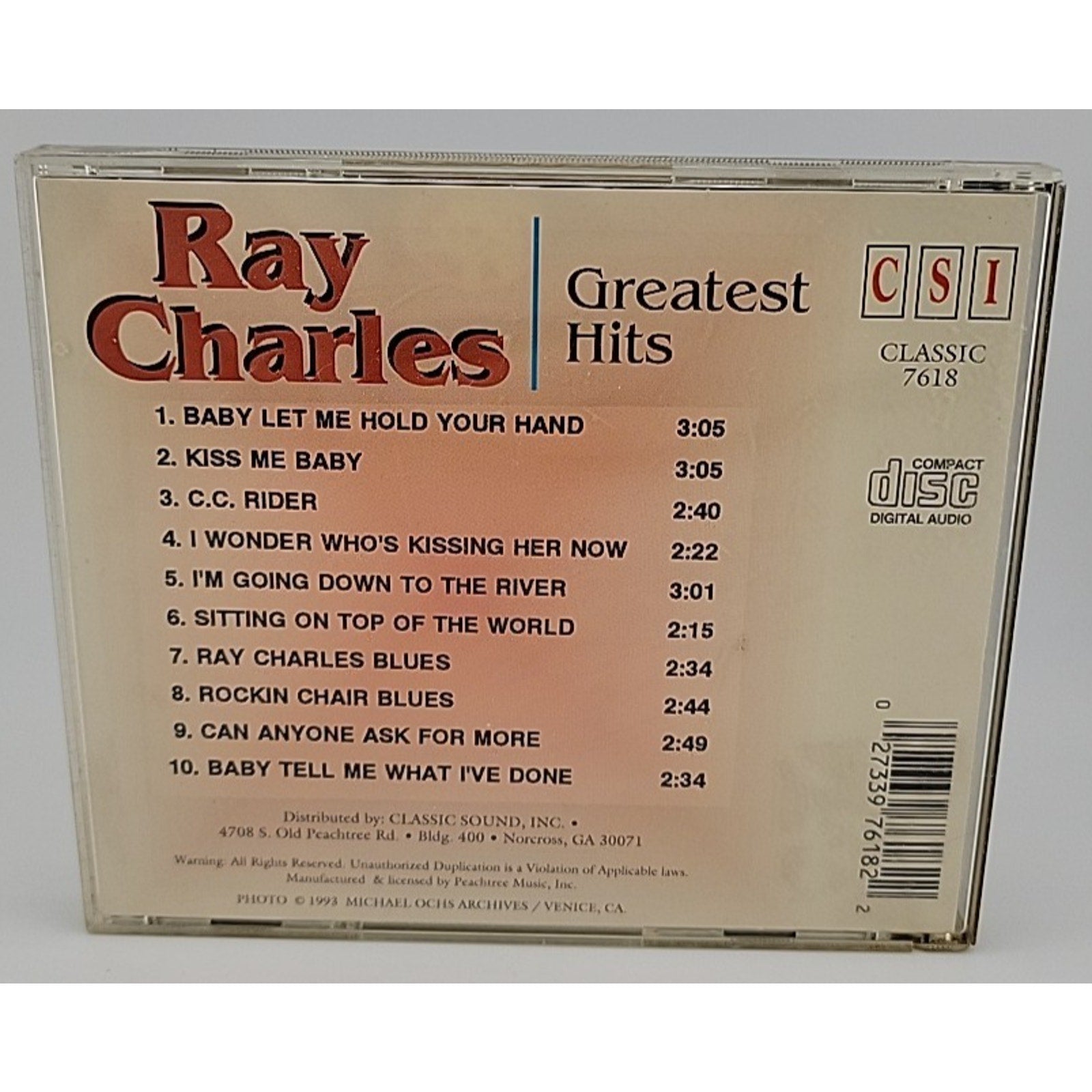 Ray Charles : Greatest HIts CD