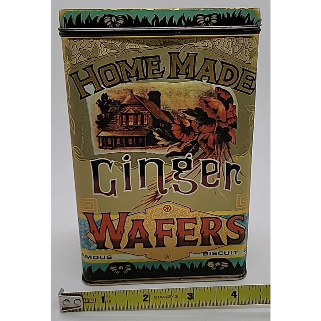 Hong Kong Bristolware Ginger Wafers Girl 6.75" Biscuit Tin