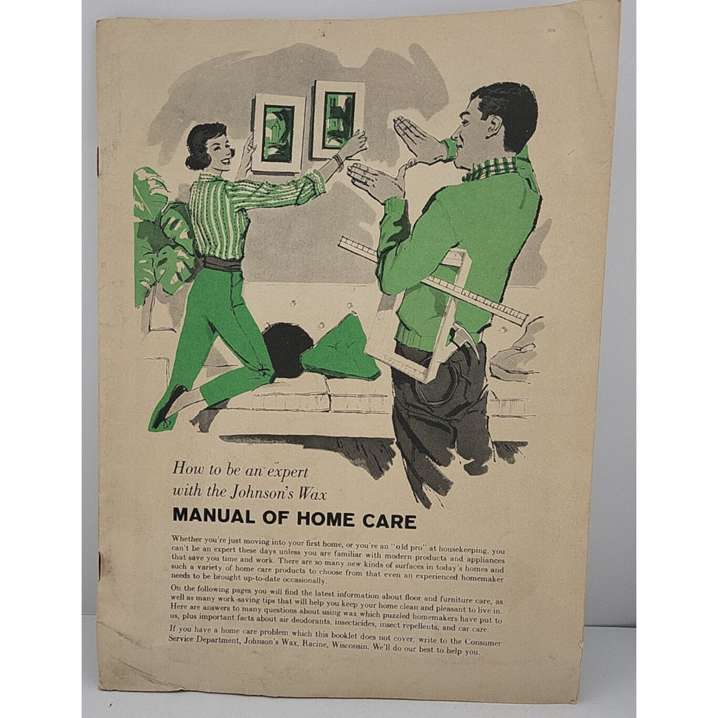 Johnson's Wax Manual of Home Care 1960s Johnson/s 197R7 Illustrated Booklet