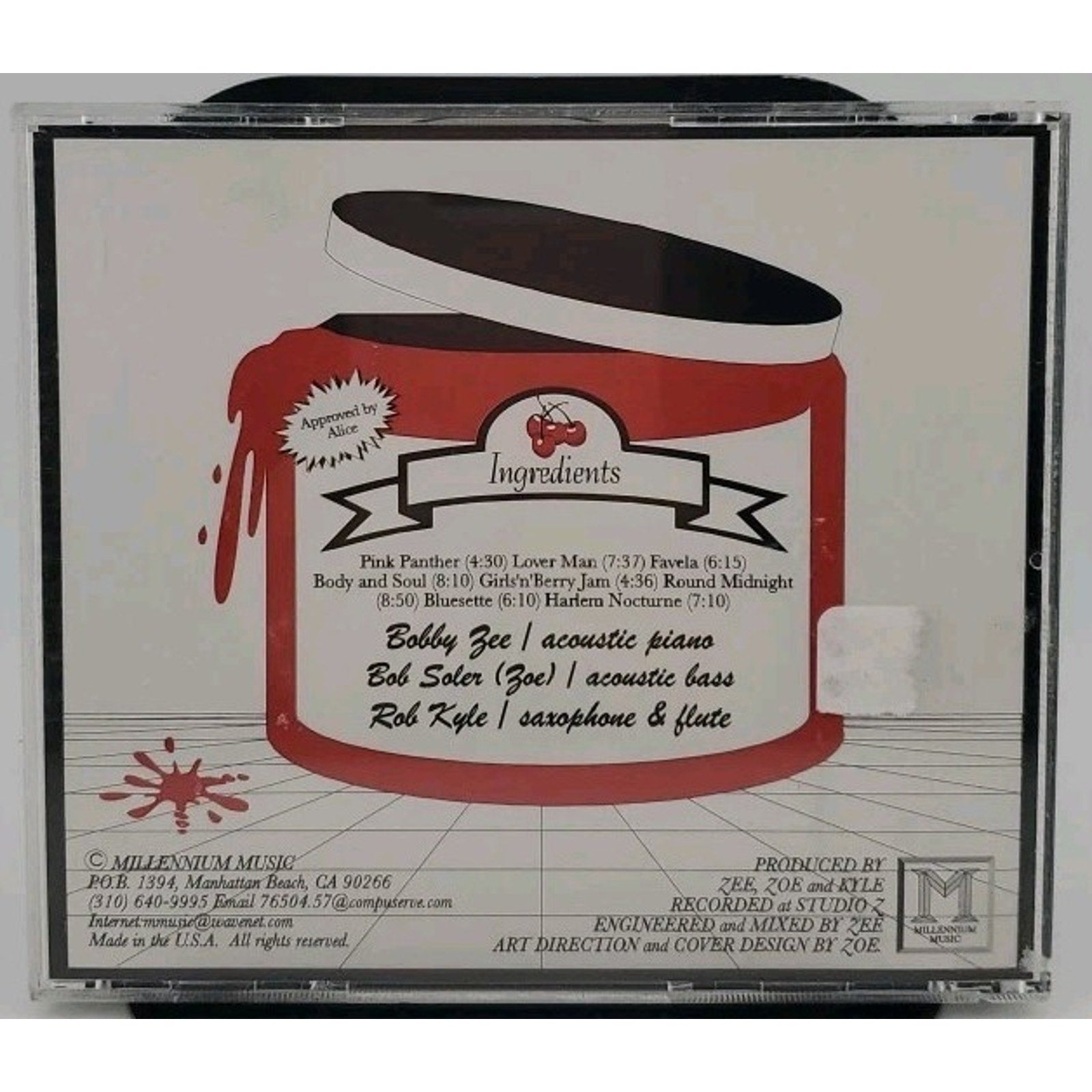 Zee, Zoe And Kyle – Girls 'N' Berry Jam Millennium CD 6850
