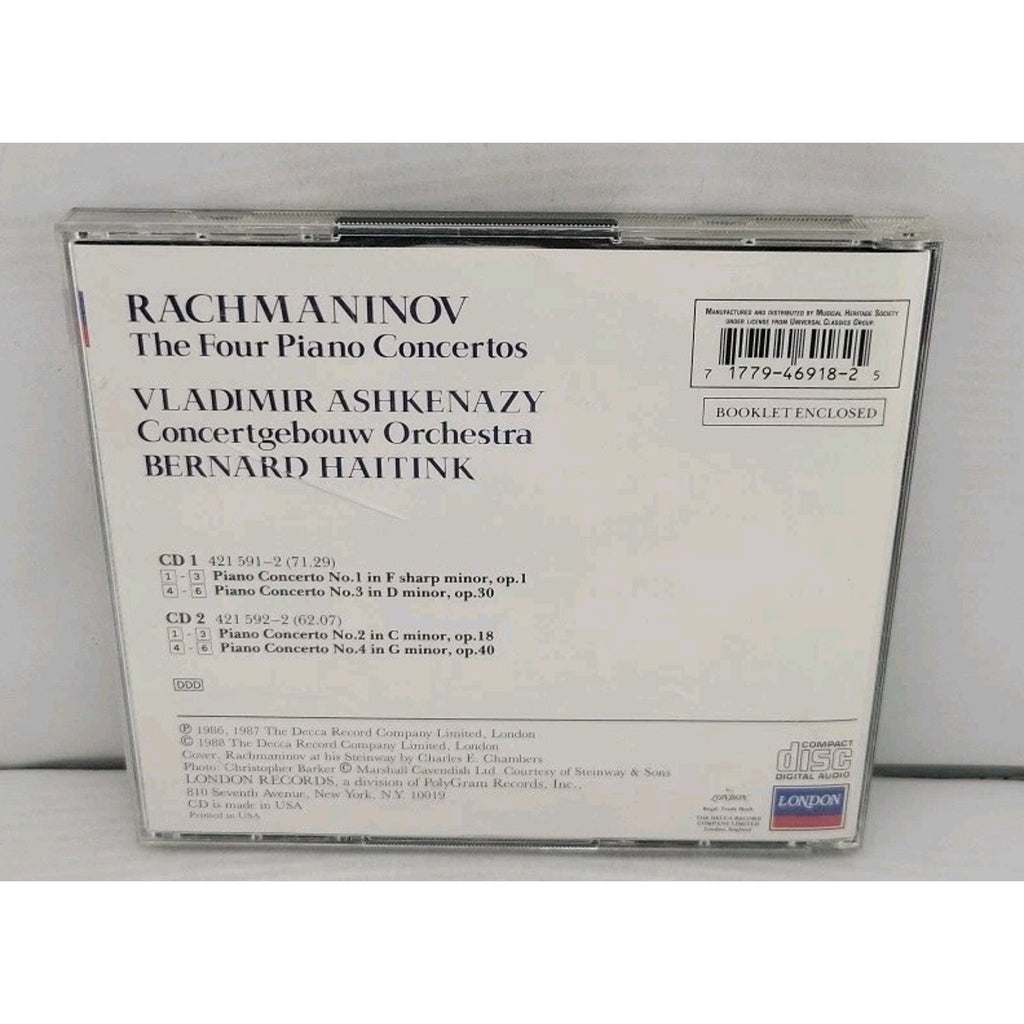 Rachmaninov: The 4 Piano Concertos (2-Disc, CD, 1988)