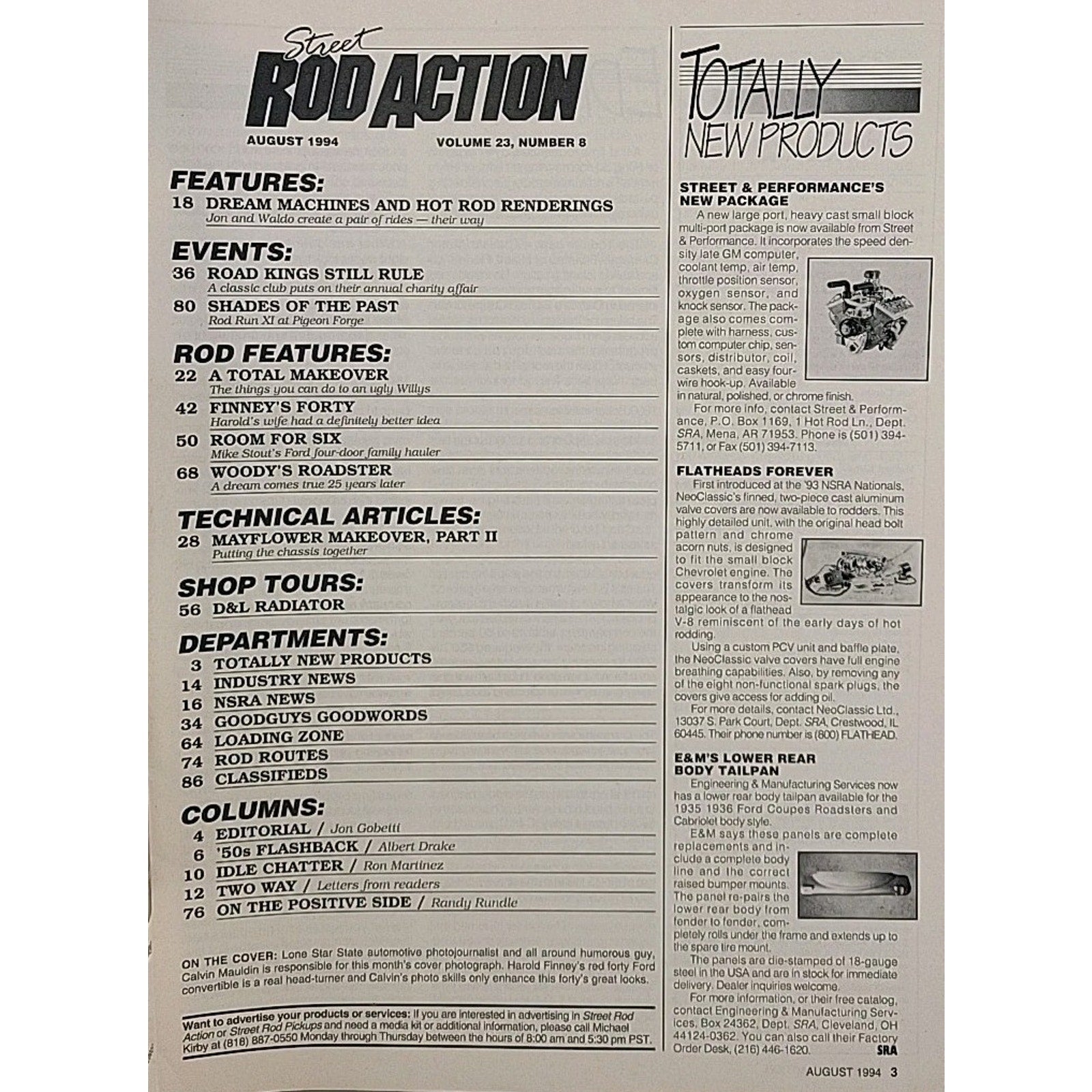 Street Rod Action Magazine August 1994 Volume 23 Number 8