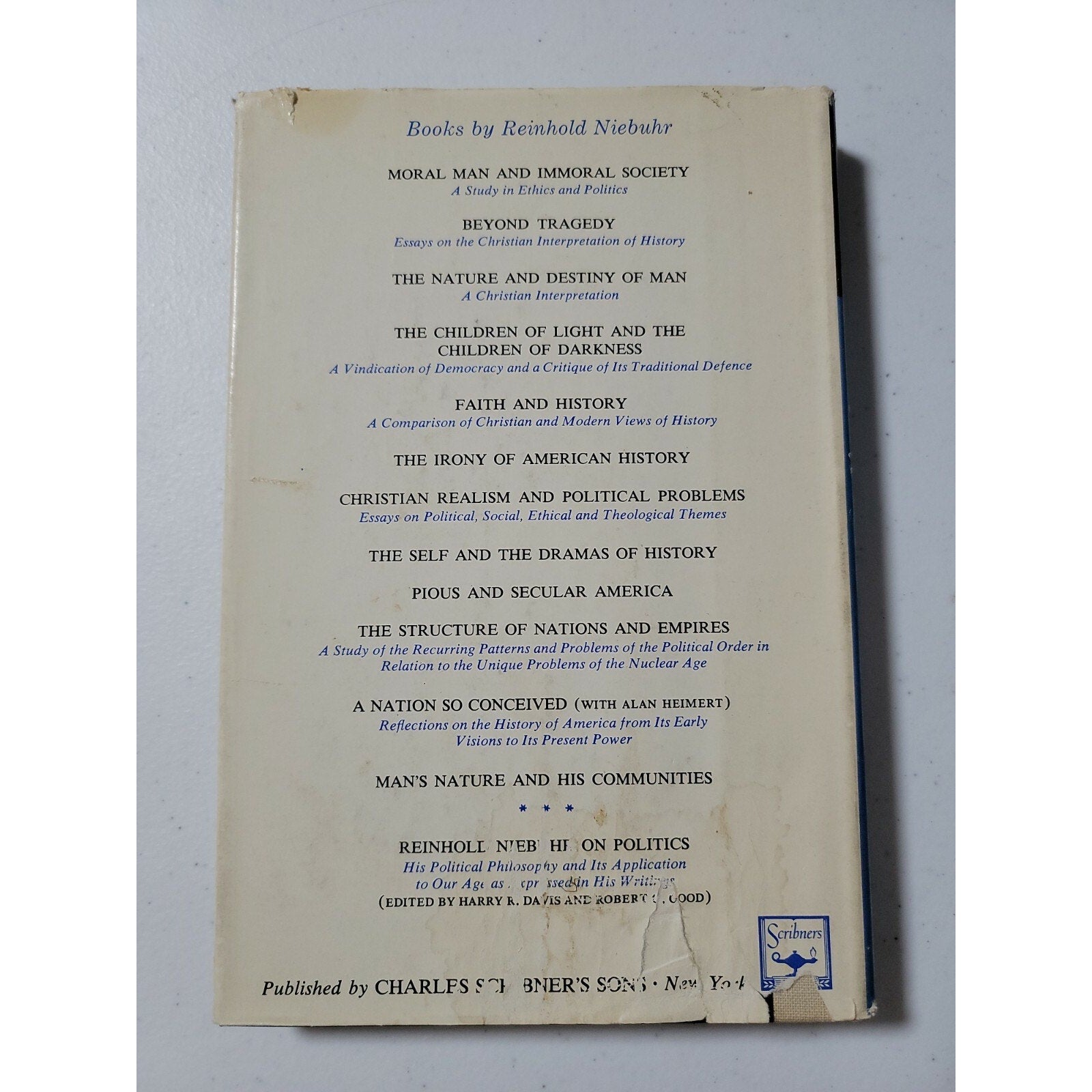 Reinhold Niebuh Man's Nature And His Communities