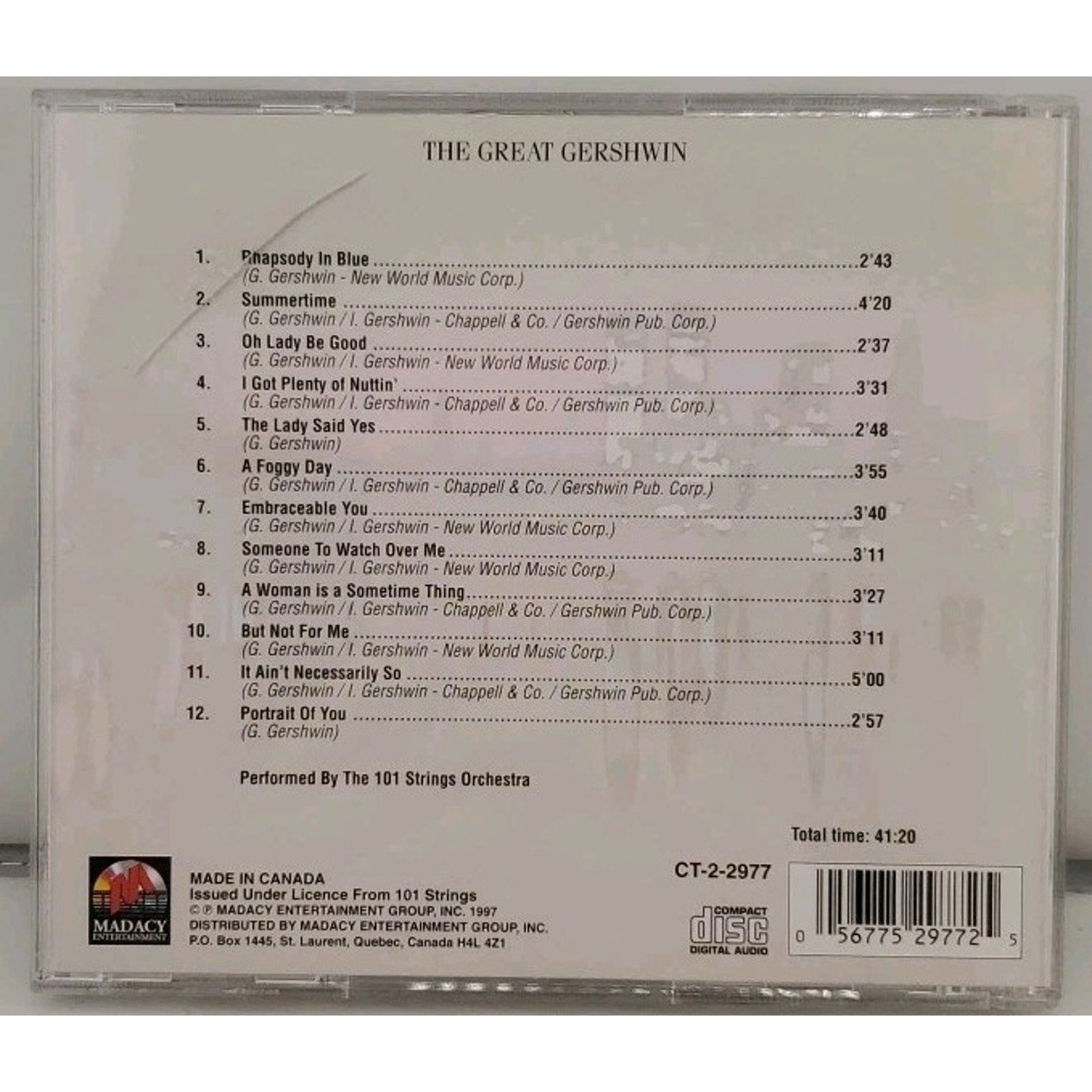 Classical Treasures The Great Gershwin (CD 1997)