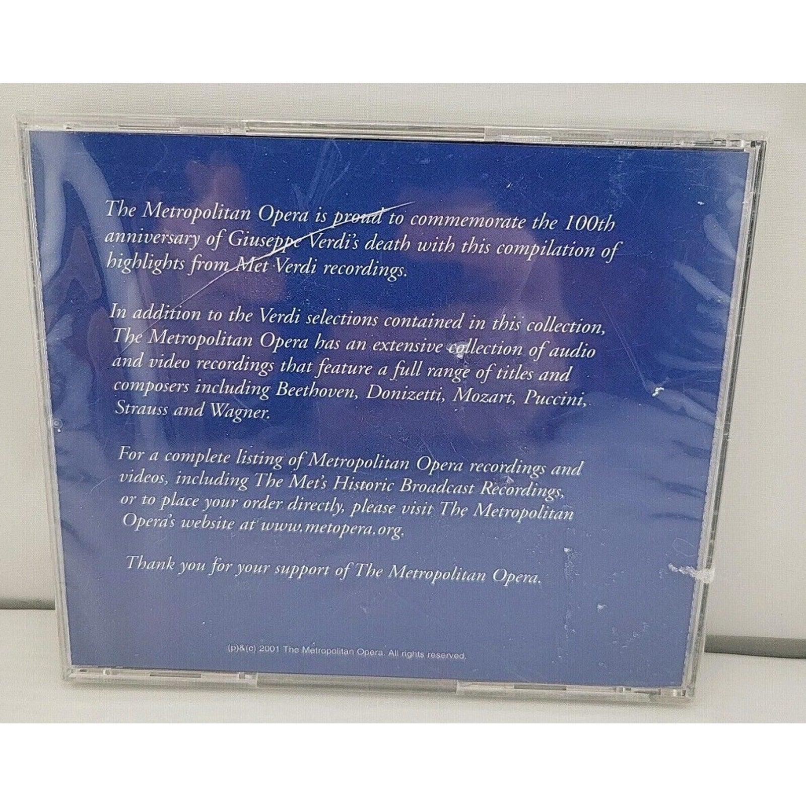The Metropolitan Opera Verdi Highlights Volume 1 CD *Brand New*