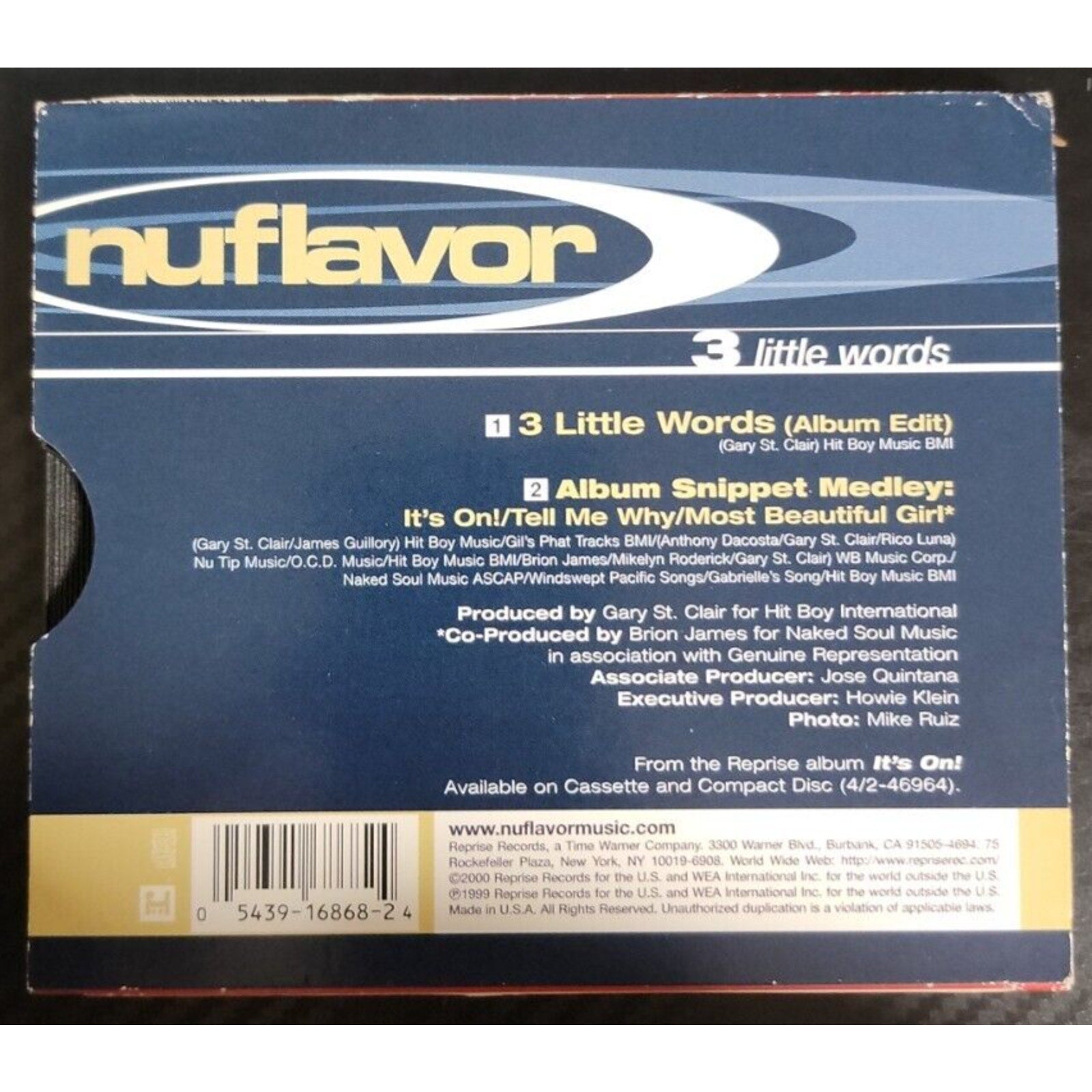 Nuflavor - 3 Little Words (CD Single, 2000 Reprise Records)