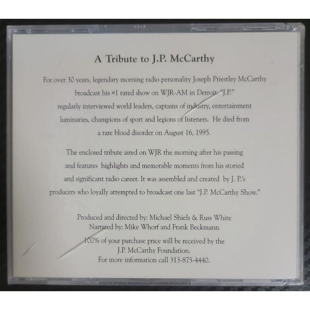 A Tribute To J.P. McCarthy CD *Brand New*