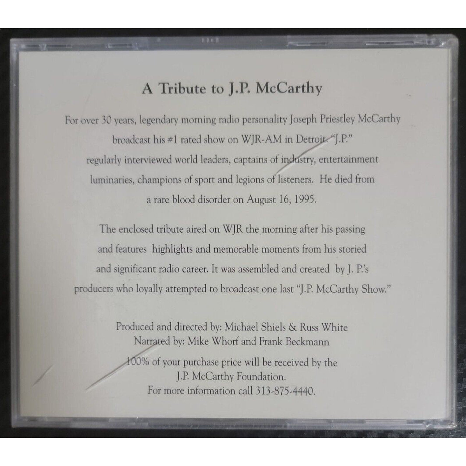 A Tribute To J.P. McCarthy CD *Brand New*
