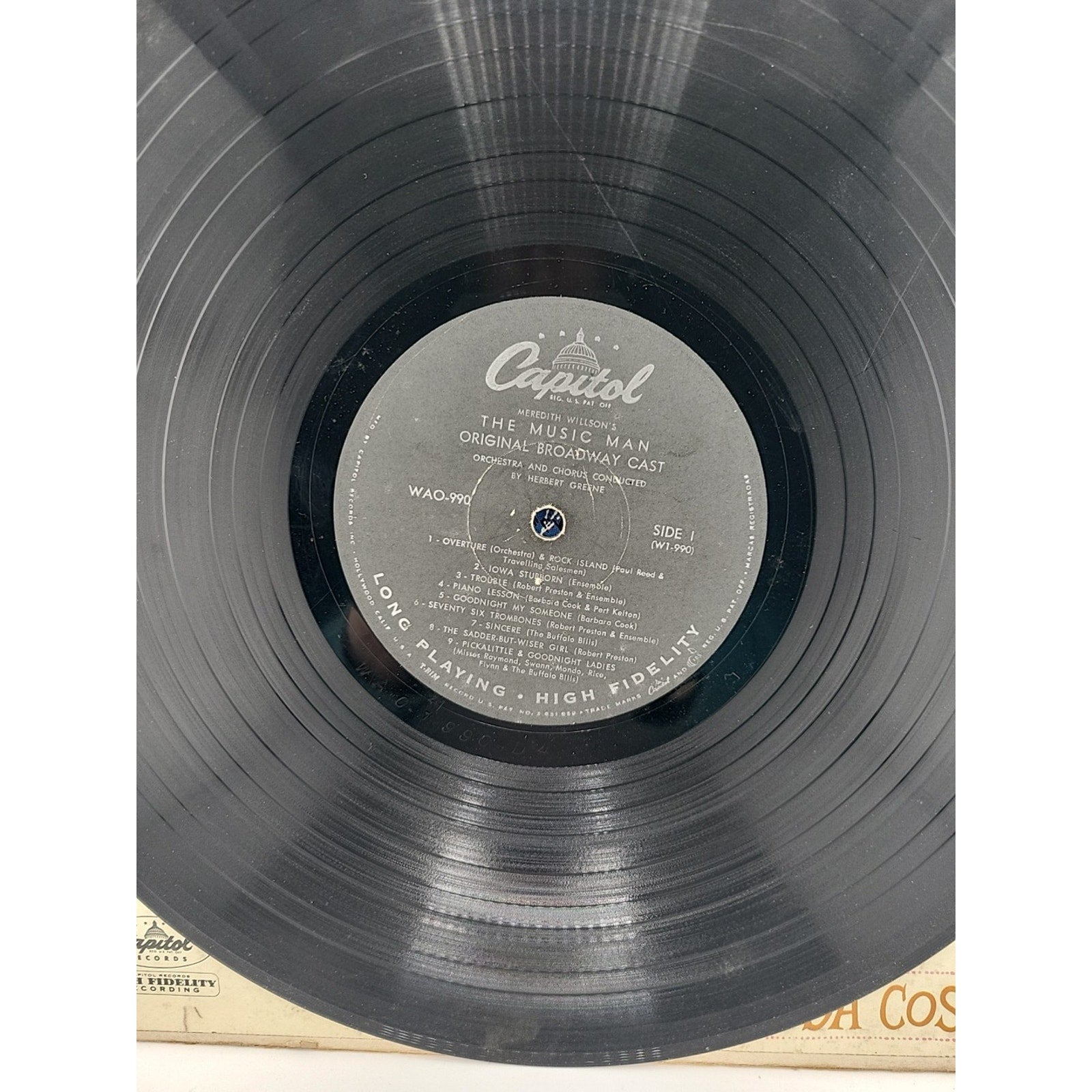 The Music Man-Original Broadway Cast Robert Preston/Meredith Willson - SWAO 0990
