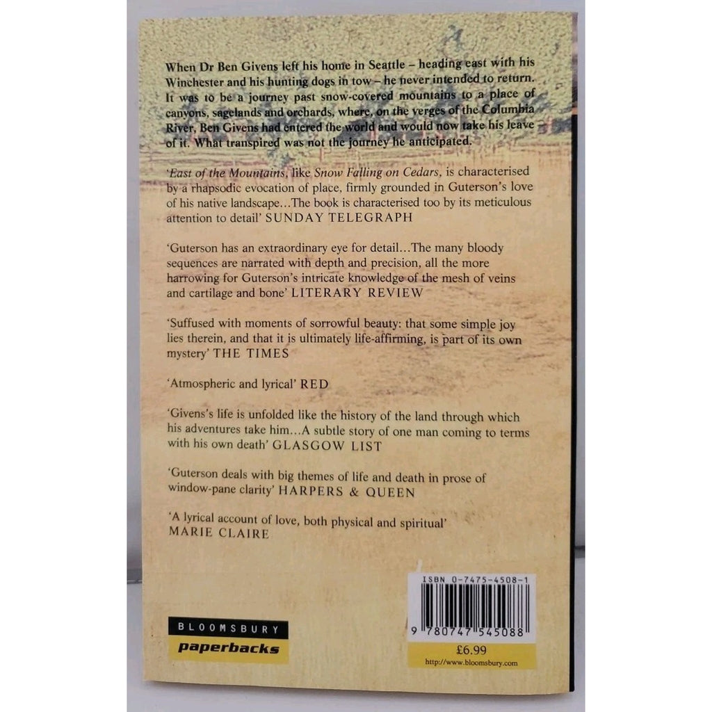 East of the Mountains by David Guterson (Paperback)