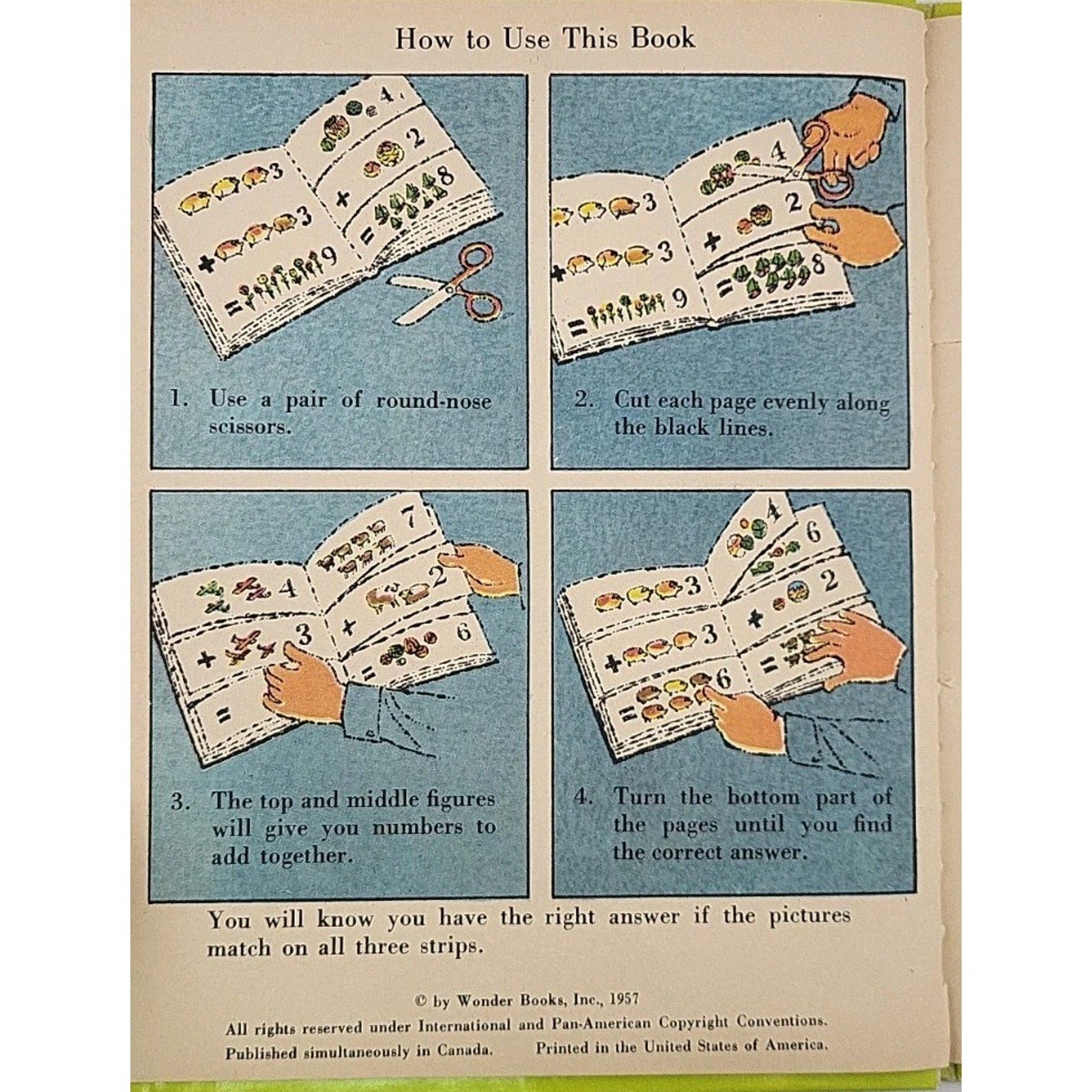 Vintage 1957 Wonder Books "The Counting Book"