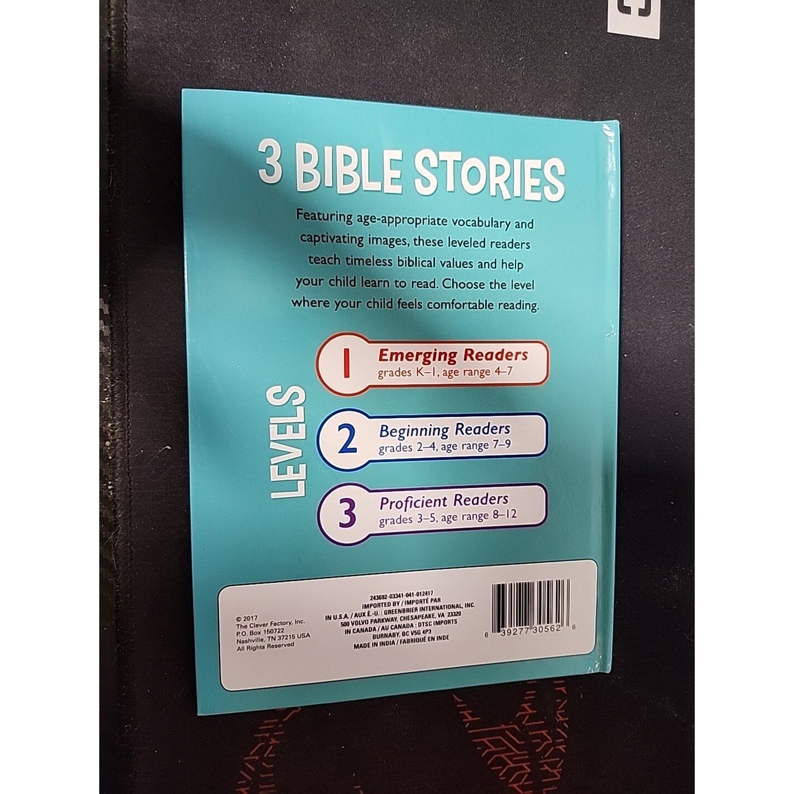 Bible Stories 3 in 1 book Adam Eve Daniel in Lions Den David and Goliath