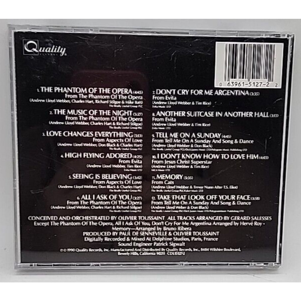 Love Songs of Andrew Lloyd Webber by Richard Clayderman (CD, Jul-1999, ATV)
