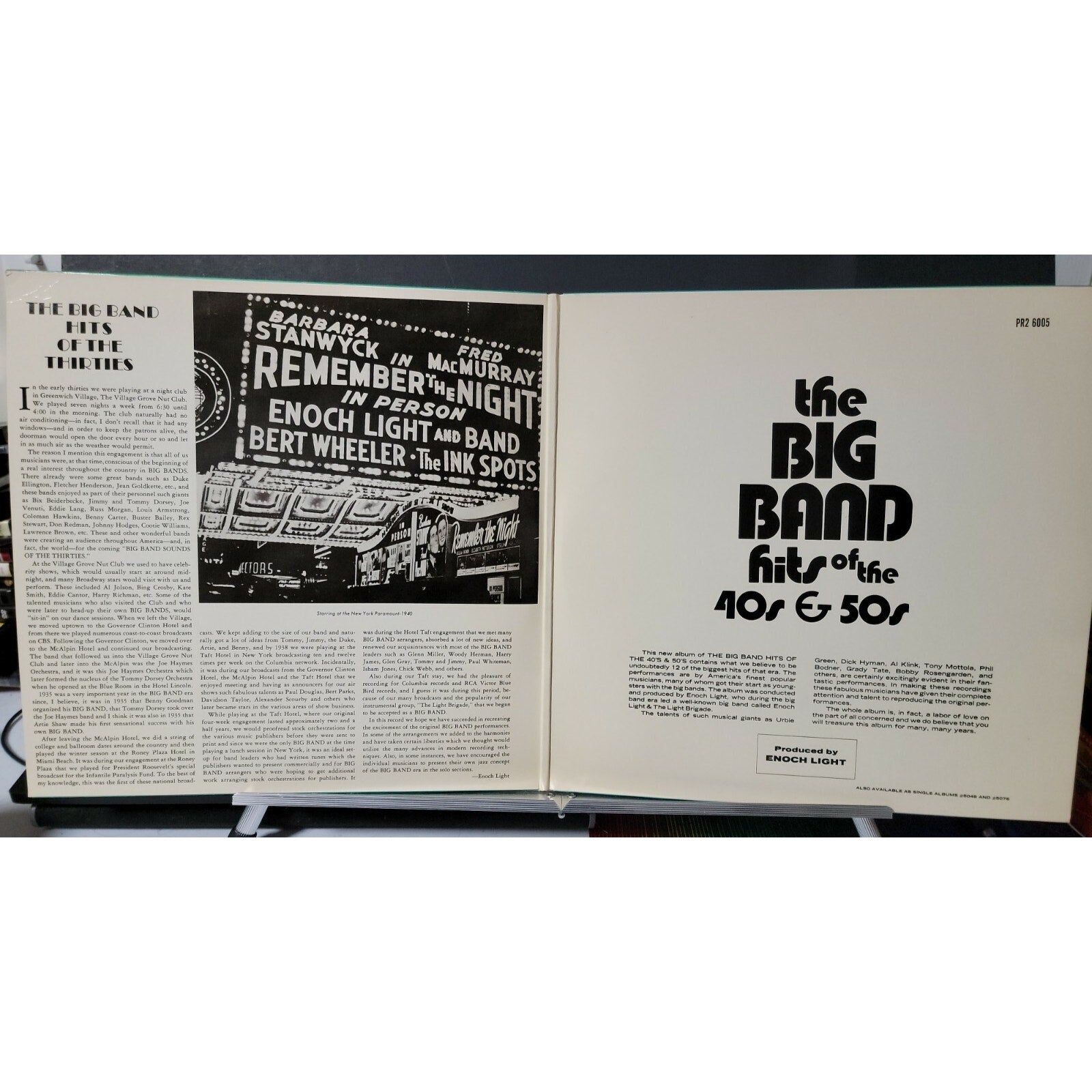 Enoch Light & The Light Brigade* – Plays The Big Band Hits Of The 30's, 40's, 50