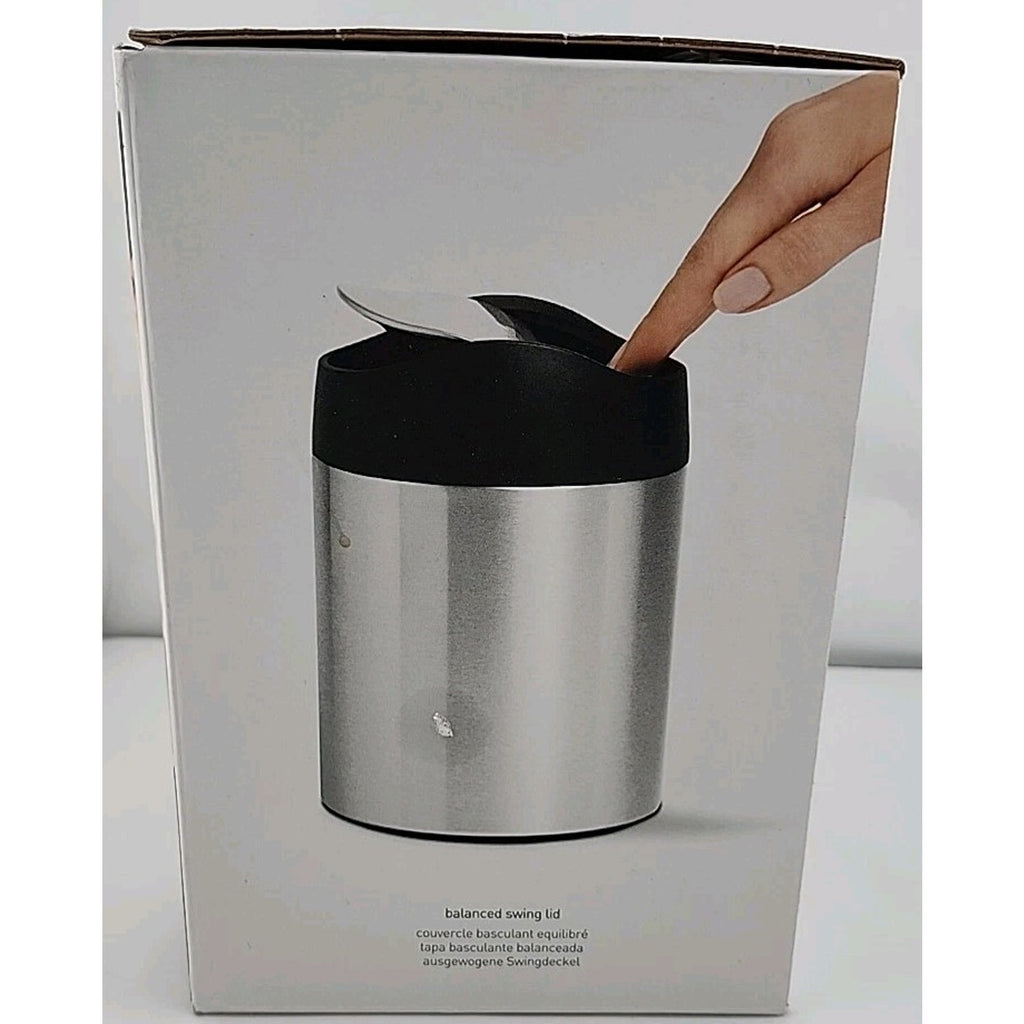 Simplehuman 1.5 Liter / 0.4 Gallon Mini Countertop Trash- (Grey lid)