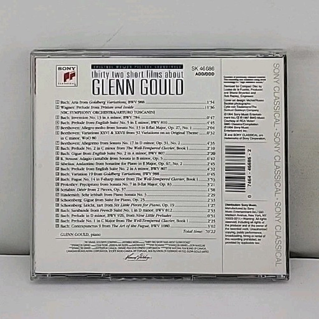 32 Short Films about Glenn Gould by Various (CD, 1994)