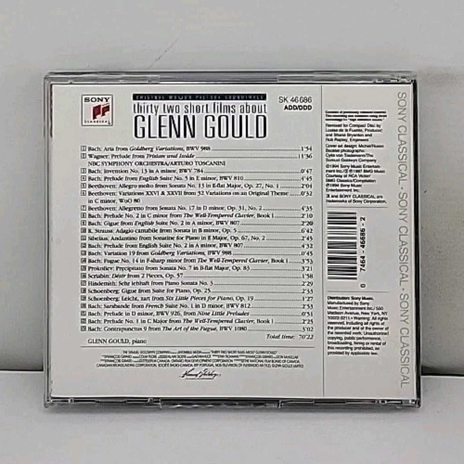 32 Short Films about Glenn Gould by Various (CD, 1994)