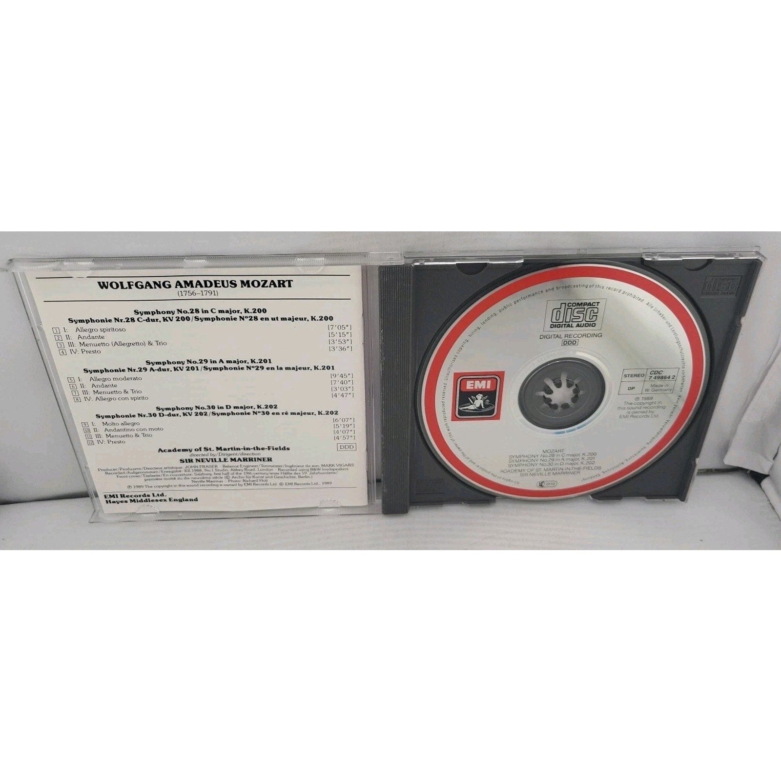 Sym 28-30 by Mozart / Marriner / Academy St Martin-In-Fields (CD, 2002)