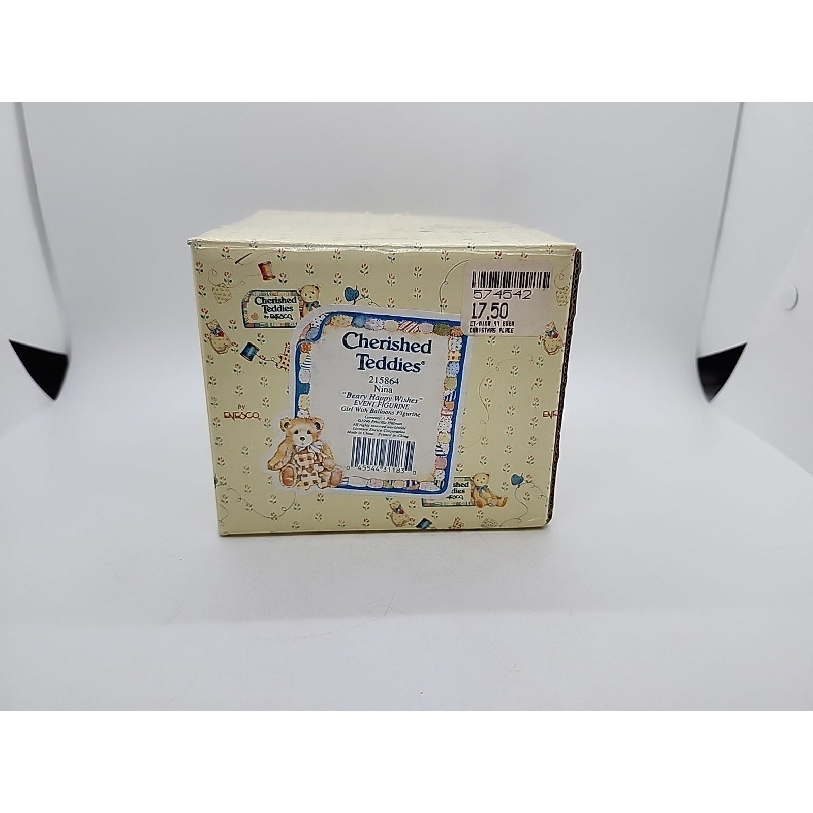 1996 Enesco Cherished Teddies “Nina” #215864 Beary Happy Wishes w/Box