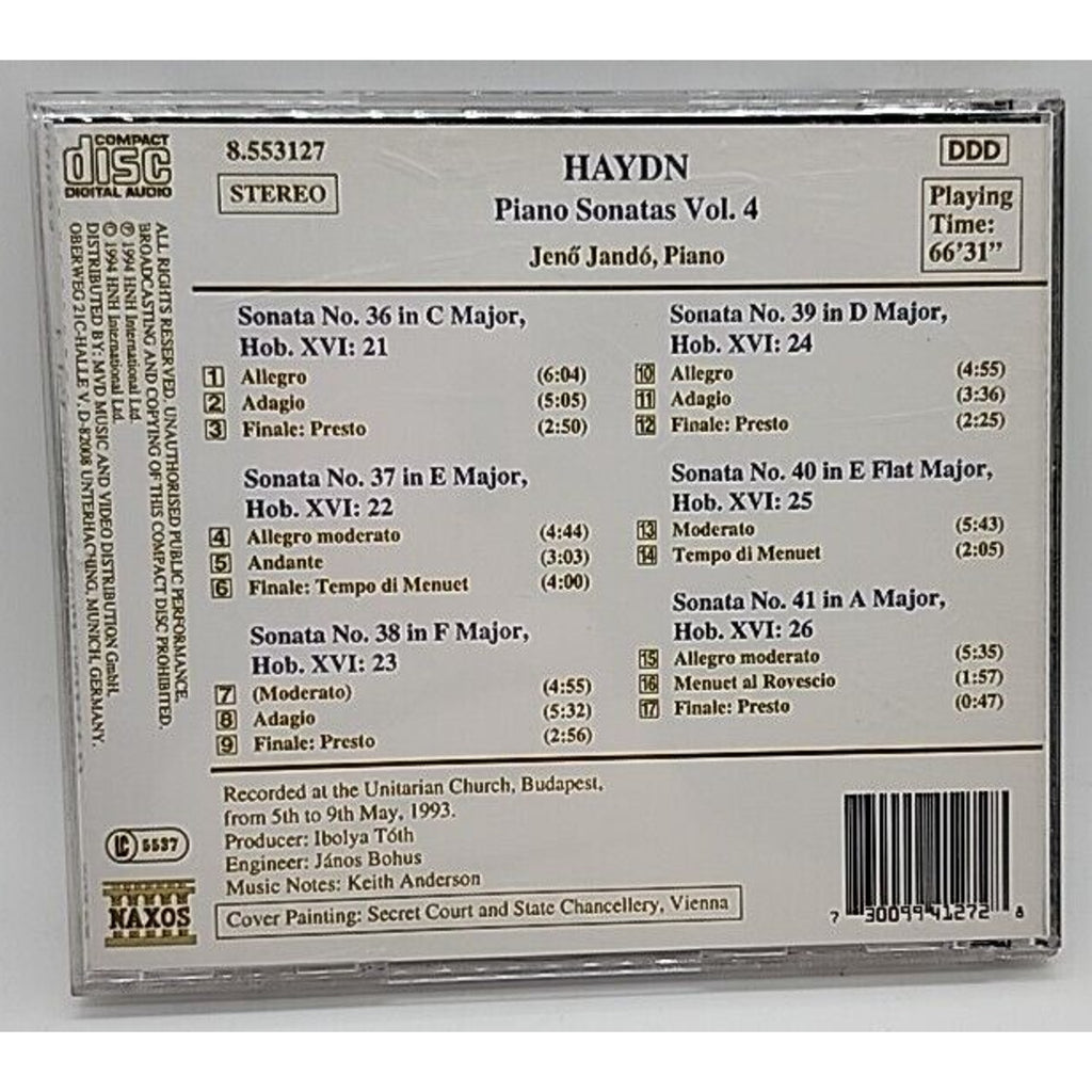 Piano Sonatas 36-41 by Haydn / Jando (CD, 1994)