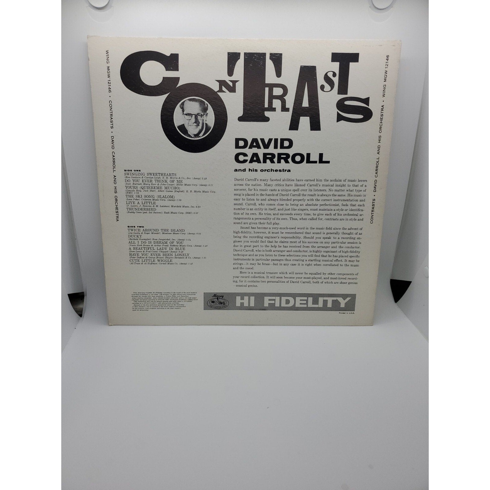 David Carroll and His Orchestra "Contrasts" (Record)