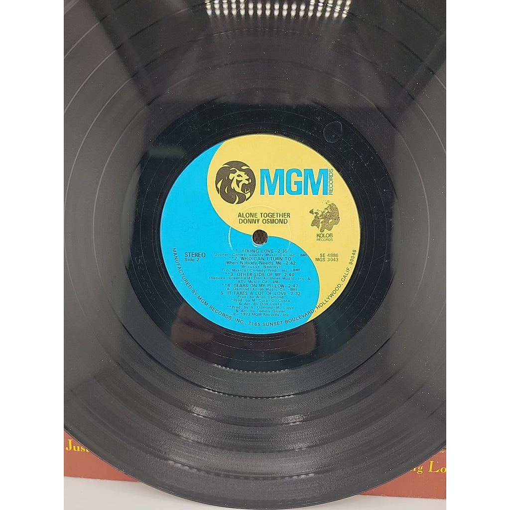 Donny Osmond – Alone Together (1973 MGM Records) Original 12" Vinyl LP