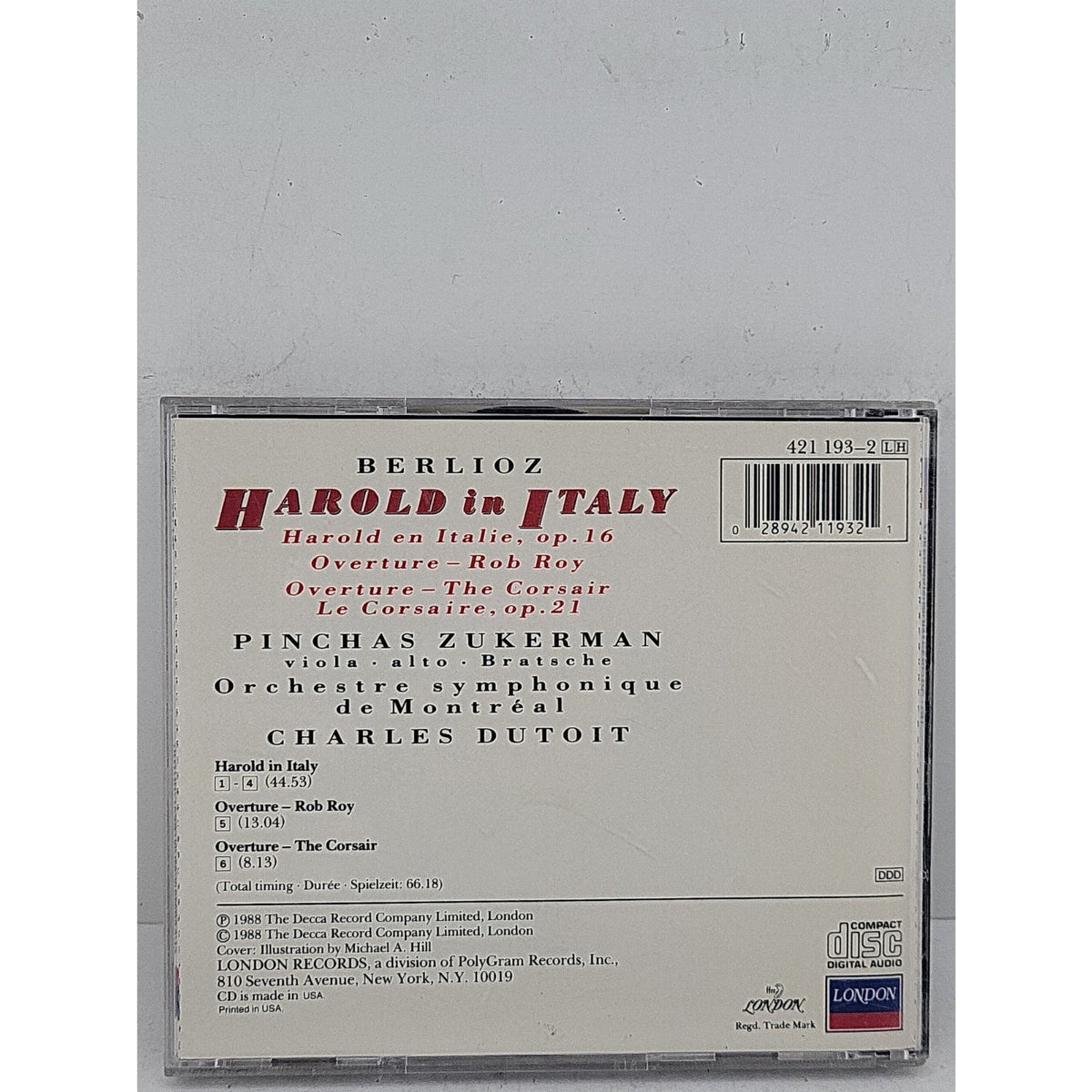 Berlioz: Harold in Italy; Zuke by Dutoit, Charles; ; Montreal Symphony Orchestra