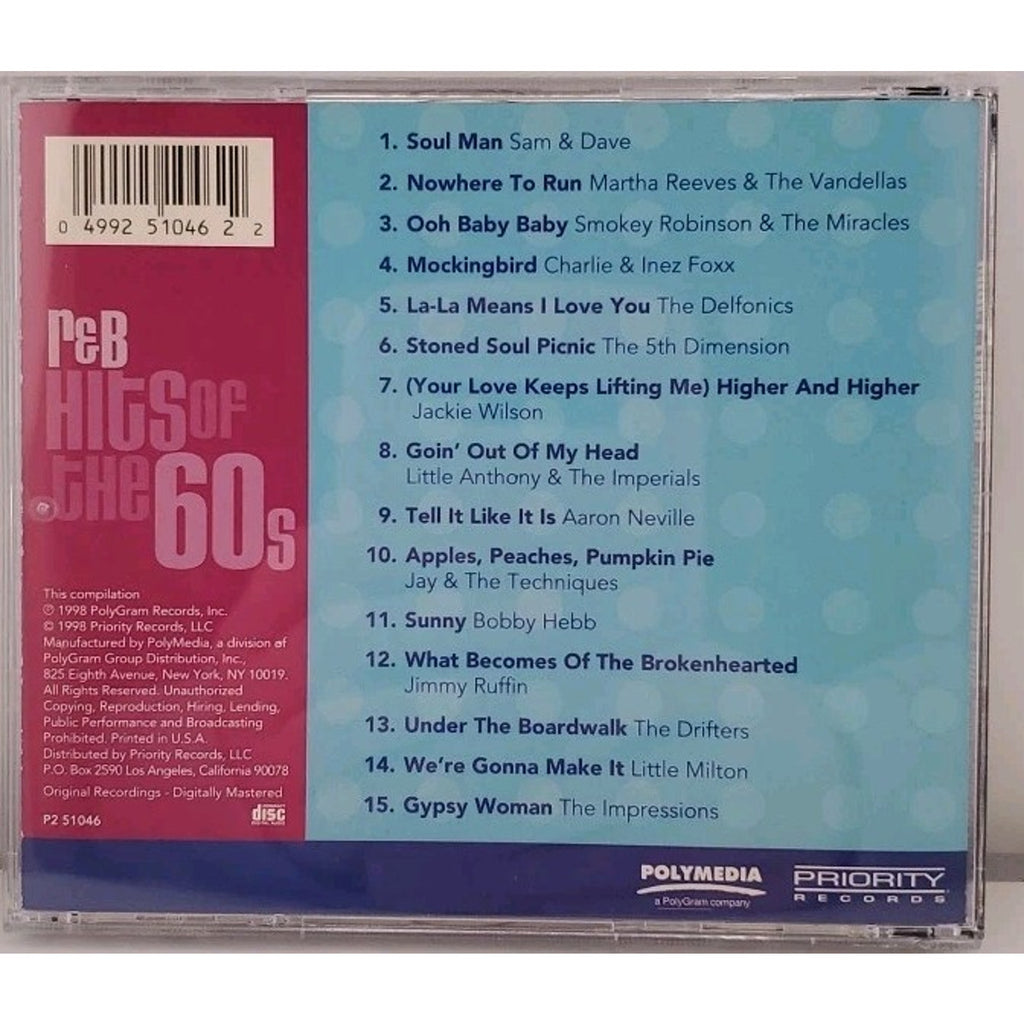 Chart Toppers: R&B Hits of the 60s by Various Artists (CD, May-1998, Priority)