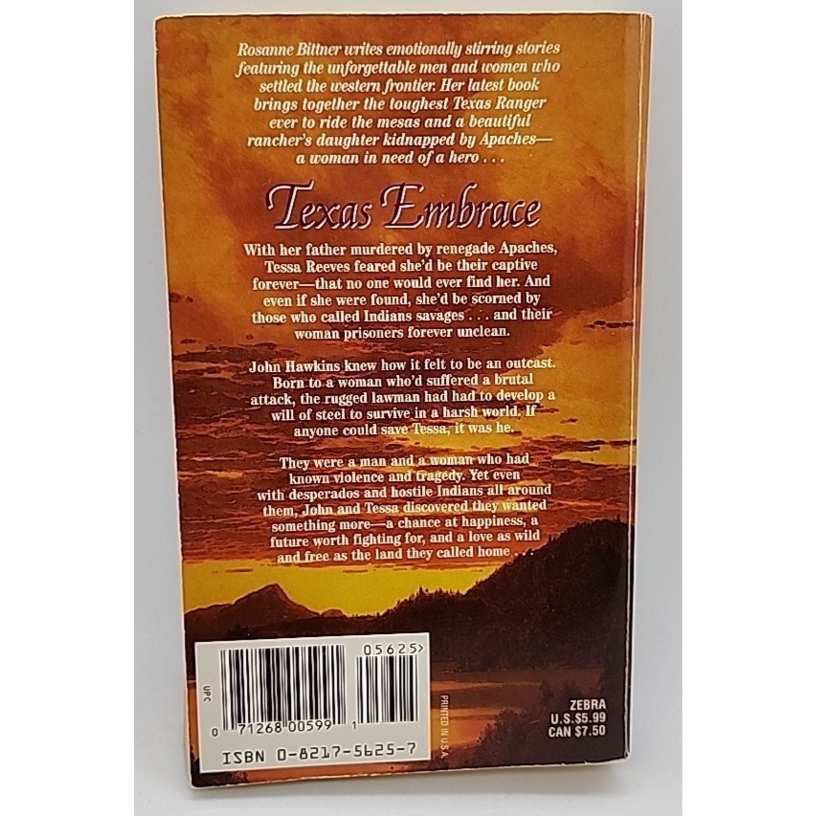 Texas Embrace by Rosanne Bittner (1997, Mass Market)