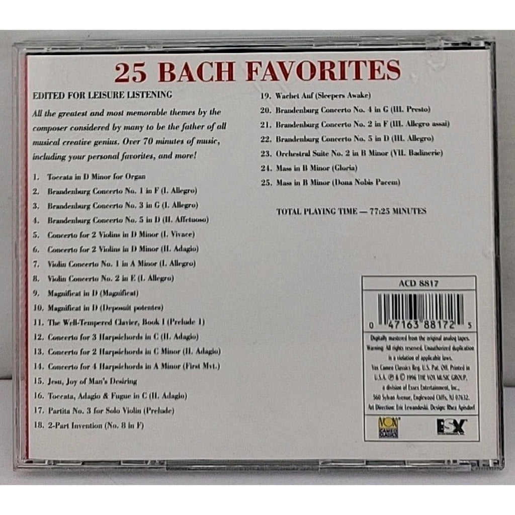 25 Bach Favorites by Various (CD, 1996)