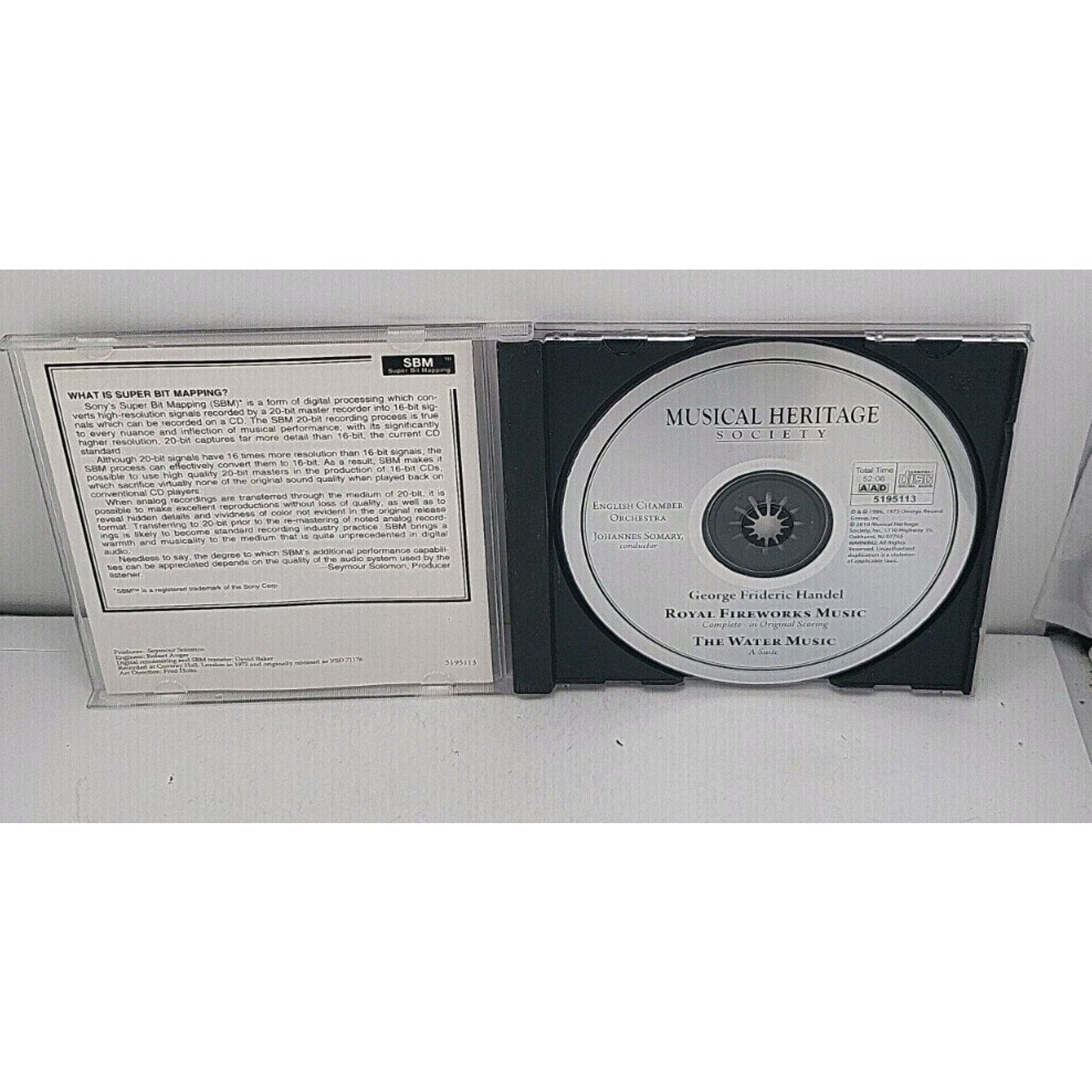 Handel: Royal Fireworks The Water Music - Audio CD