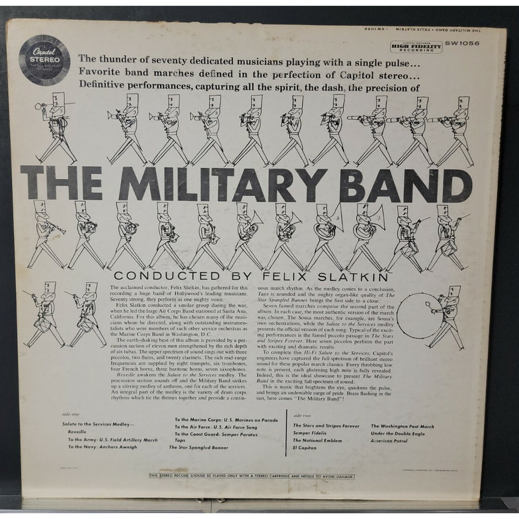 Concert Arts Symphonic Band* Conducted By Felix Slatkin ‎– The Military Band