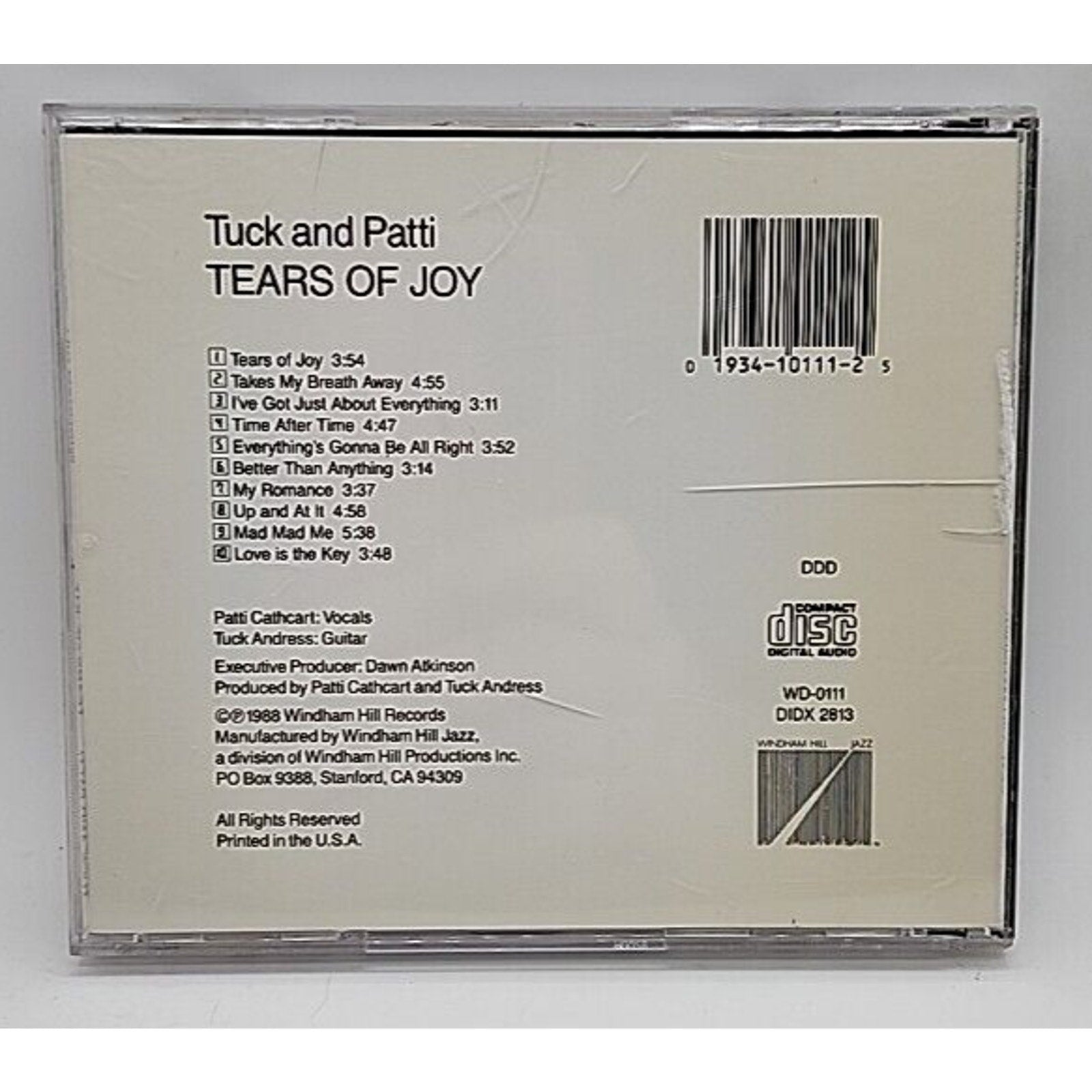 Tears of Joy by Tuck & Patti (CD, Oct-1990, Windham Hill Jazz (USA))