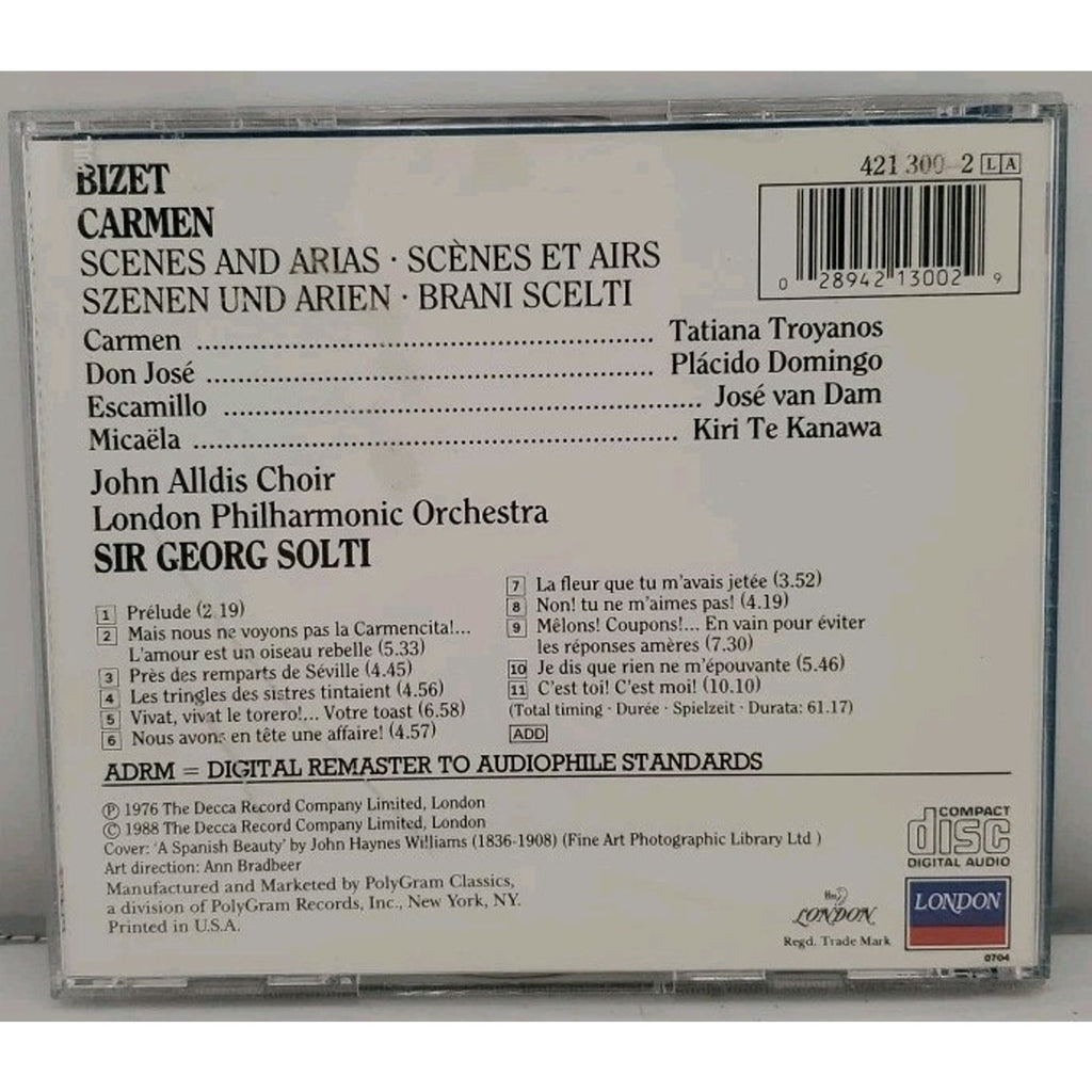 Bizet: Carmen - Scenes and Arias: Troyanos/Domingo/Te Kanawa - Solti - CD